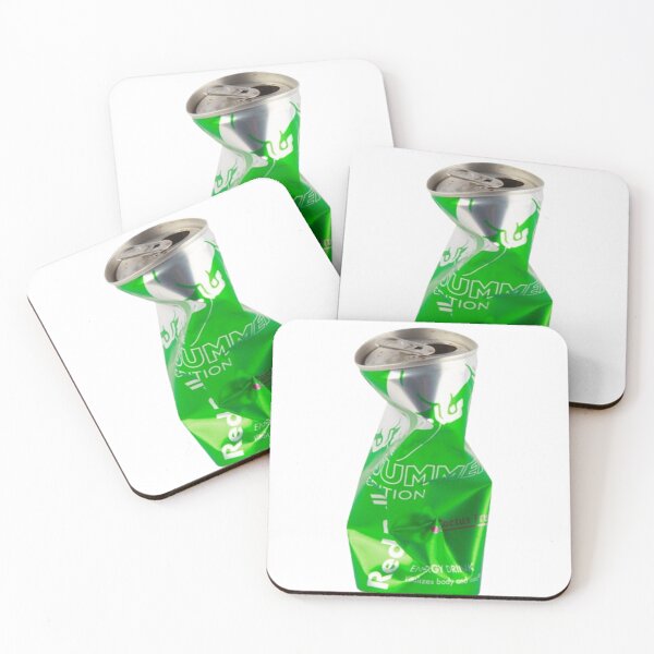 Item preview, Crushed Green Energy Drink Can – Urban Grunge Metal Art Sticker  designed and sold by Mustangana.