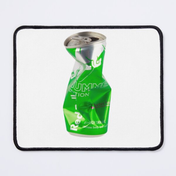 Item preview, Crushed Green Energy Drink Can – Urban Grunge Metal Art Sticker  designed and sold by Mustangana.