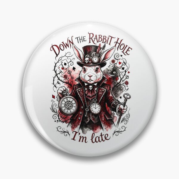Item preview, Steampunk White Rabbit Alice in Wonderland Down the Rabbit Hole designed and sold by LiluGross.