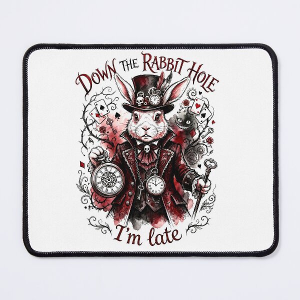 Item preview, Steampunk White Rabbit Alice in Wonderland Down the Rabbit Hole designed and sold by LiluGross.