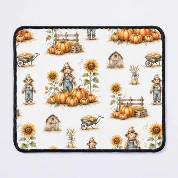 Item preview, Cute Scarecrow Pumpkin Farm Pattern designed and sold by Canvas-Whispers.