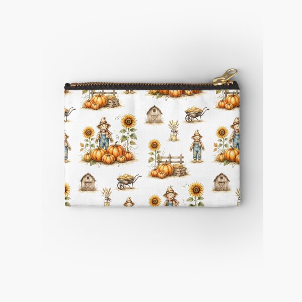 Item preview, Cute Scarecrow Pumpkin Farm Pattern designed and sold by Canvas-Whispers.