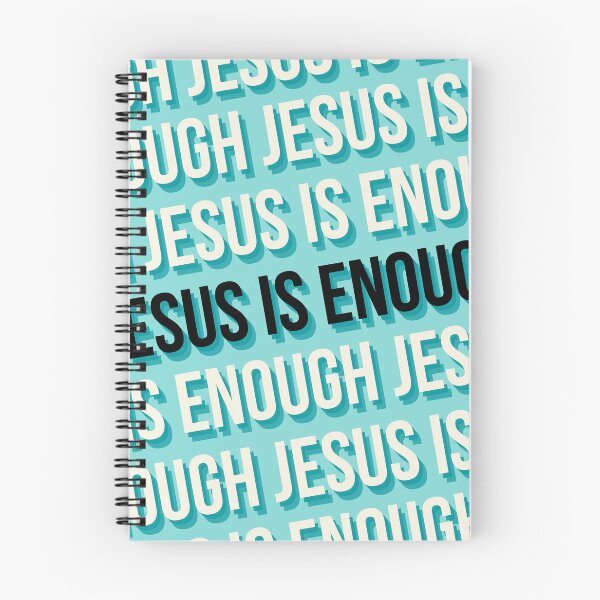 Item preview, Retro Christian Streetwear Jesus Is Enough Repeating Text Pattern designed and sold by LensDyn™.