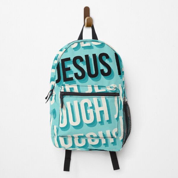 Item preview, Retro Christian Streetwear Jesus Is Enough Repeating Text Pattern designed and sold by LensDyn™.