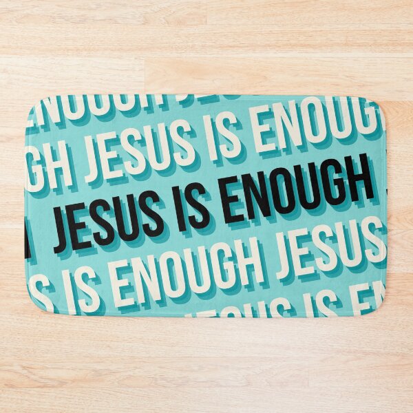 Item preview, Retro Christian Streetwear Jesus Is Enough Repeating Text Pattern designed and sold by LensDyn™.