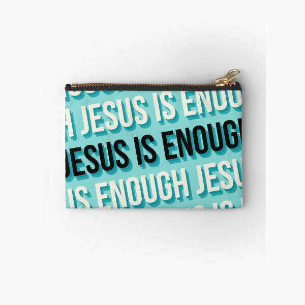 Item preview, Retro Christian Streetwear Jesus Is Enough Repeating Text Pattern designed and sold by LensDyn™.