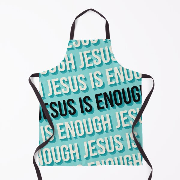 Item preview, Retro Christian Streetwear Jesus Is Enough Repeating Text Pattern designed and sold by LensDyn™.