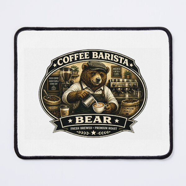 Item preview, Coffee Barista Bear designed and sold by PeterPunkt.