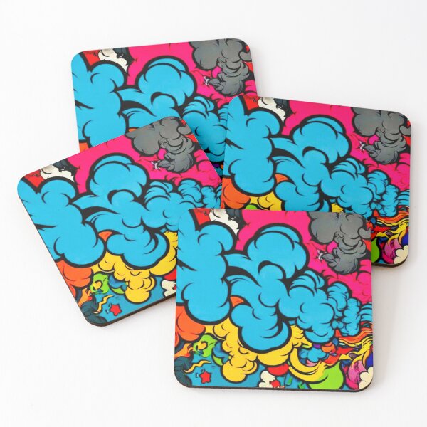 Item preview, Colorful Graffiti Smoke Pop Art Comic Cloud Abstract Pattern designed and sold by LYAN-STORE.