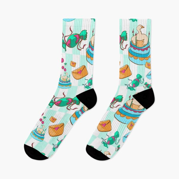 Item preview, Whimsical Birthday Duck Cake Seamless Pattern designed and sold by zanaxxer.