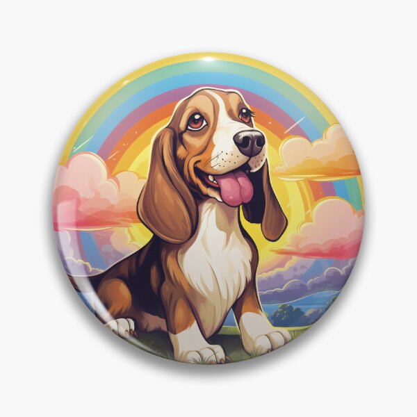 Item preview, Funny Basset Hound Colorful Rainbow Cute Mom Dad Kids designed and sold by rafaeltto.