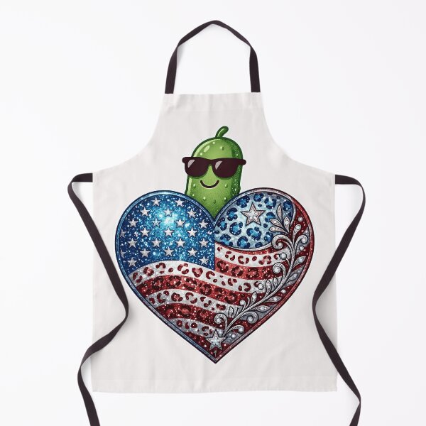 Item preview, Cool Pickle 4th of July Sunglasses American Flag Heart Glitter Leopard Patriotic designed and sold by Basma Designs | Retro, Kawaii Shirts & Stickers.