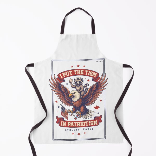 Item preview, I Put the Tism in Patriotism Raccoon Eagle Humor designed and sold by OlizaPrint.
