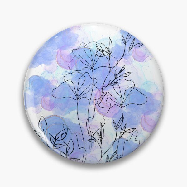 Item preview, Watercolor Floral Line Art Illustration – Soft Pastel Botanical Design designed and sold by EdgeSphere.