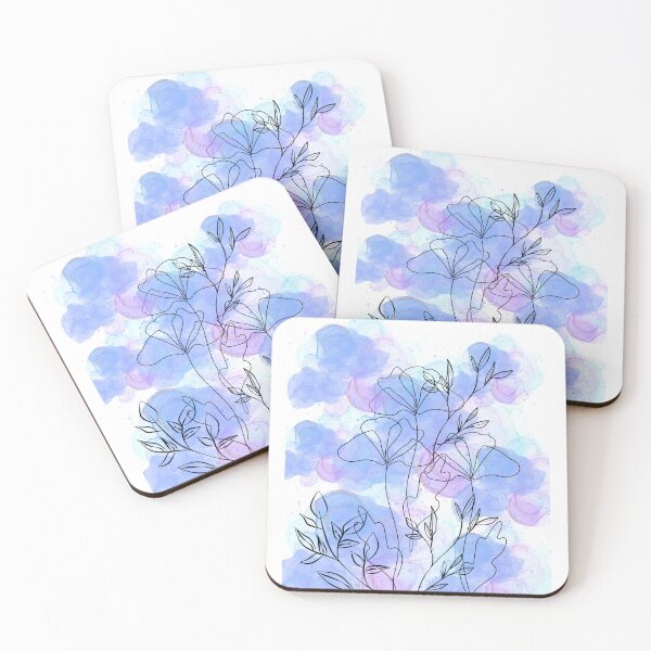 Item preview, Watercolor Floral Line Art Illustration – Soft Pastel Botanical Design designed and sold by EdgeSphere.