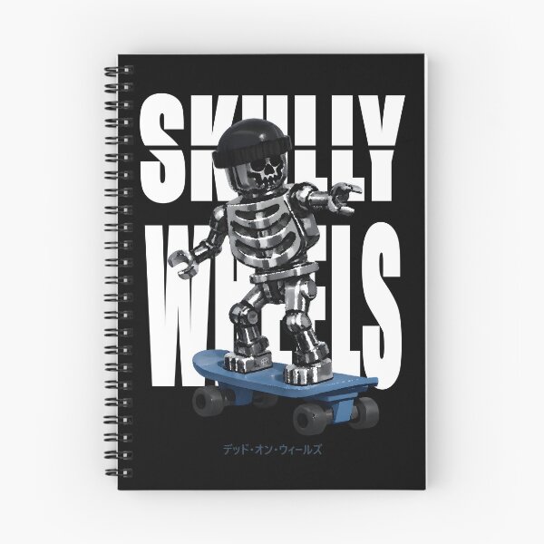Item preview, Skully Wheels — デッド・オン・ウィールズ Chrome Skeleton Skater Art designed and sold by Timelyrelic.