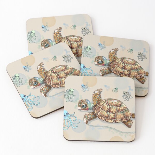 Item preview, Whimsical Sea Turtle and Octopus Friends designed and sold by Karin Taylor.