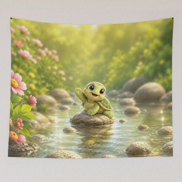 Item preview, Great Morning Turtle Bloom designed and sold by BlissBlvdShop.