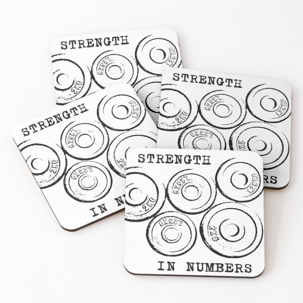 Item preview, Strength in Numbers Weight Plates Fitness Gym Motivation Design designed and sold by HYPNK.
