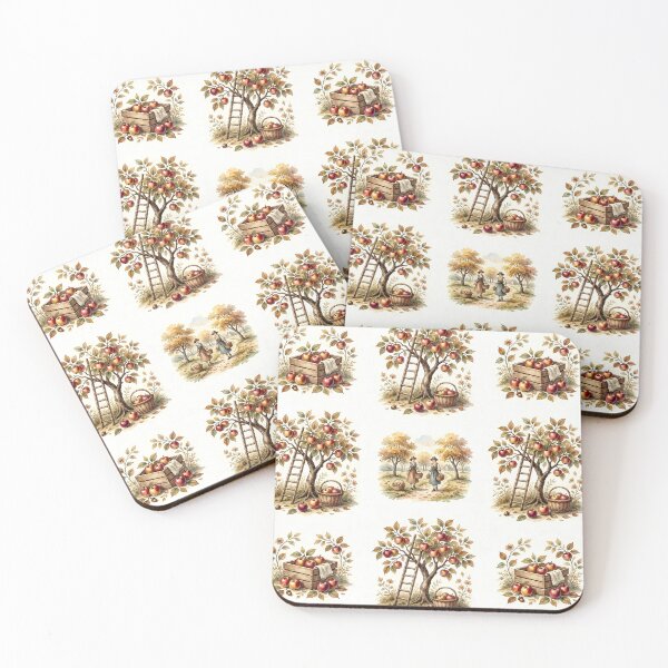 Item preview, Apple Orchard Harvest Autumn Pattern designed and sold by ArtDzignsZA.