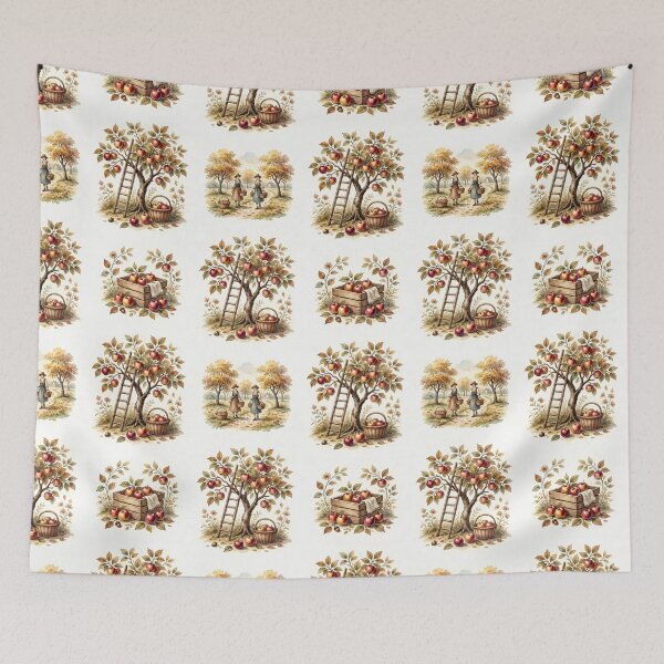 Item preview, Apple Orchard Harvest Autumn Pattern designed and sold by Canvas-Whispers.