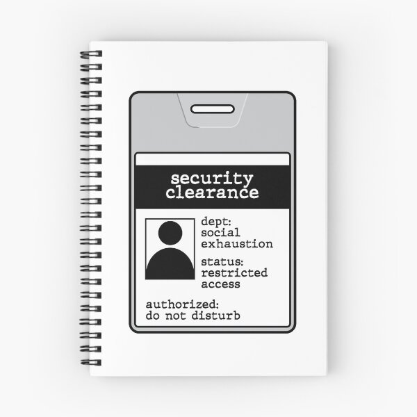 Item preview, Retro Employee ID Badge Social Exhaustion Funny Office Sticker designed and sold by MadCatDesign77.