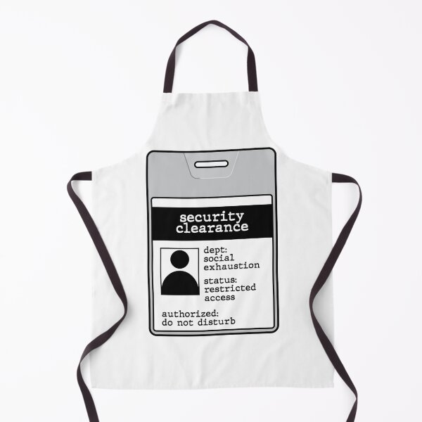 Item preview, Retro Employee ID Badge Social Exhaustion Funny Office Sticker designed and sold by MadCatDesign77.