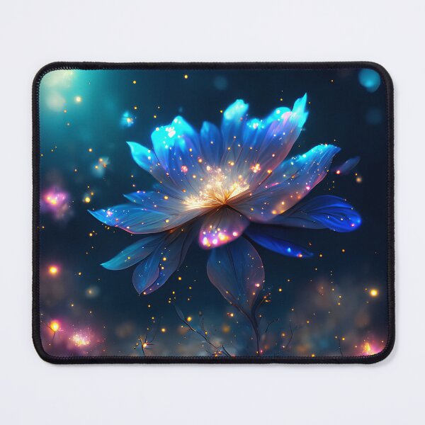 Item preview, Glowing Blue Flower Mystical Fantasy Art designed and sold by stylishdzign.