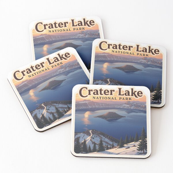 Item preview, Crater Lake National Park Vintage Travel Poster Oregon Design designed and sold by The Souvenir Dept..
