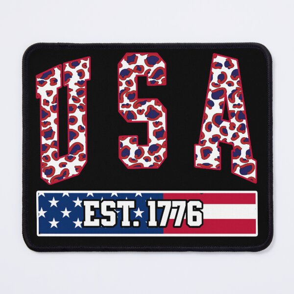 Item preview, USA Est 1776 Patriotic Leopard Print Flag Design designed and sold by DjFreeq.