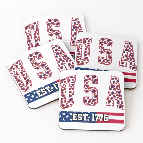 Item preview, USA Est 1776 Patriotic Leopard Print Flag Design designed and sold by DjFreeq.