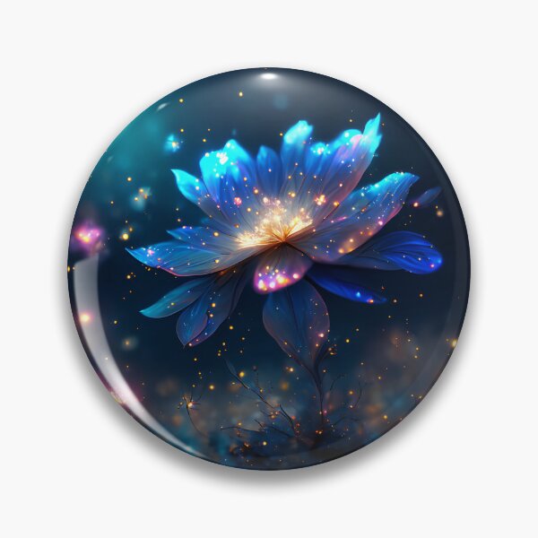 Item preview, Glowing Blue Flower Mystical Fantasy Art designed and sold by stylishdzign.