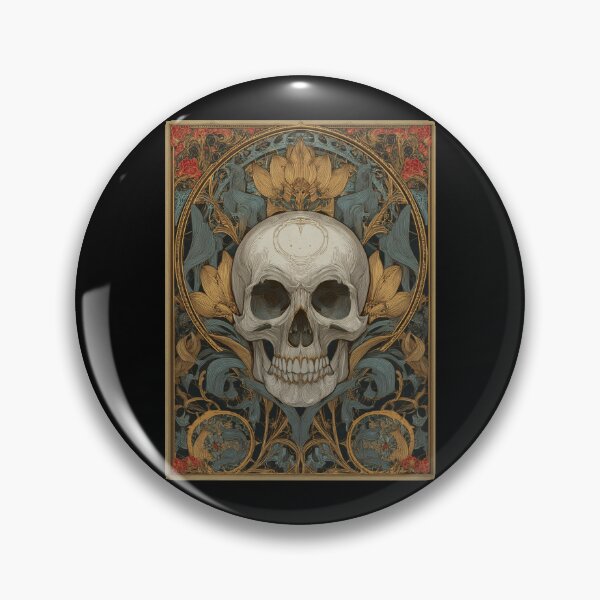 Item preview, Art nouveau skull designed and sold by MendaciousMina.