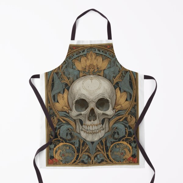 Item preview, Art nouveau skull designed and sold by MendaciousMina.
