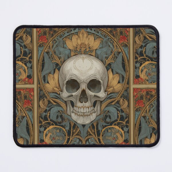 Item preview, Art nouveau skull designed and sold by MendaciousMina.