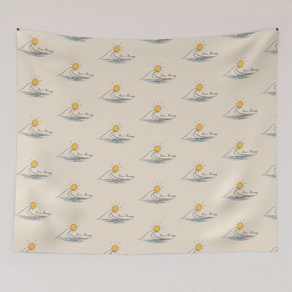 Item preview, Ocean Therapy Wave Sun Art Gift For Beach Lovers designed and sold by PixelQ.