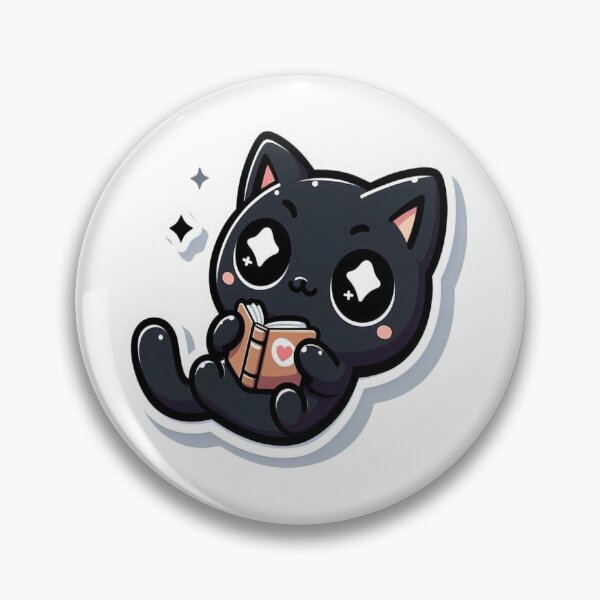 Item preview, Cute Chibi Black Cat Reading Book designed and sold by denybz.