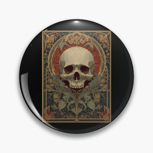 Item preview, Art nouveau skull designed and sold by MendaciousMina.