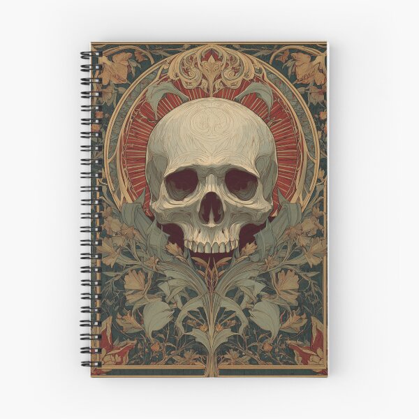 Item preview, Art nouveau skull designed and sold by MendaciousMina.