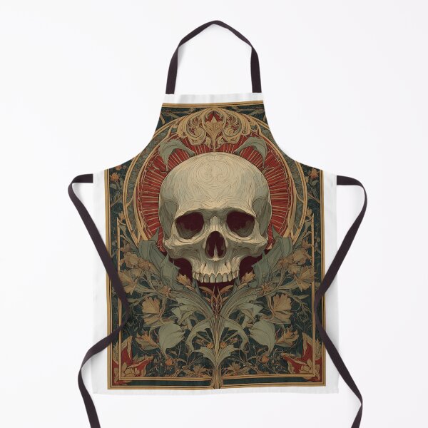 Item preview, Art nouveau skull designed and sold by MendaciousMina.