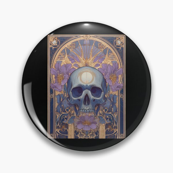 Item preview, Art nouveau skull designed and sold by MendaciousMina.