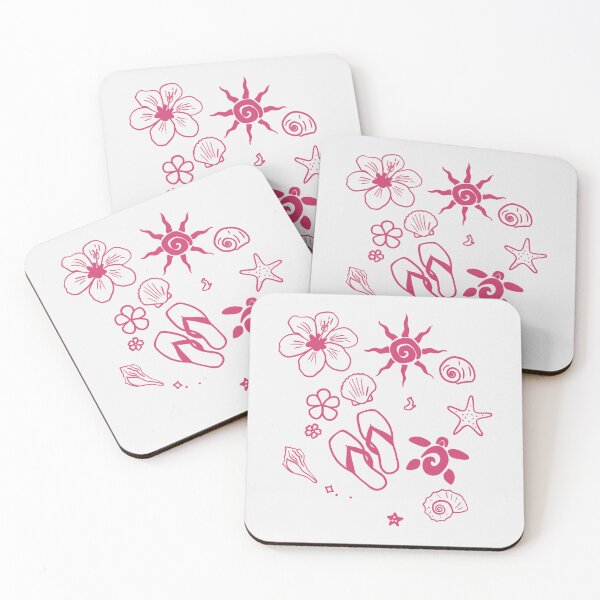 Item preview, Minimalist Summer Time Vibes - Bright Pink designed and sold by MushroomTeddy.