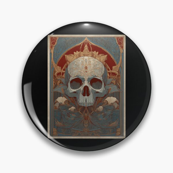 Item preview, Art nouveau skull designed and sold by MendaciousMina.