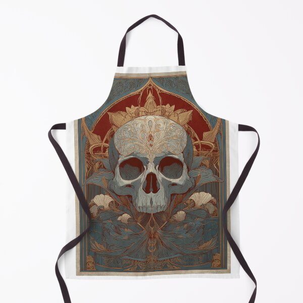 Item preview, Art nouveau skull designed and sold by MendaciousMina.