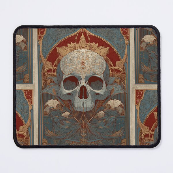 Item preview, Art nouveau skull designed and sold by MendaciousMina.