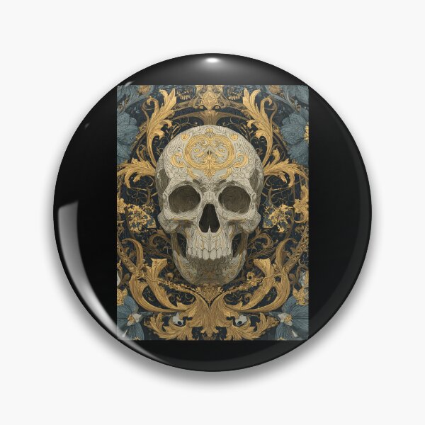 Item preview, Art nouveau skull designed and sold by MendaciousMina.