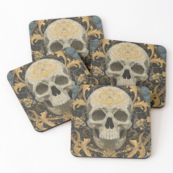 Item preview, Art nouveau skull designed and sold by MendaciousMina.