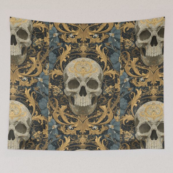 Item preview, Art nouveau skull designed and sold by MendaciousMina.