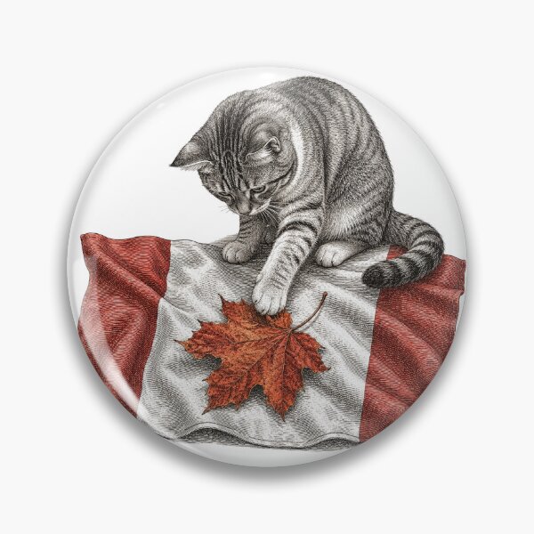 Item preview, Tabby Cat on Canada Flag with Maple Leaf designed and sold by Aguri-tei.