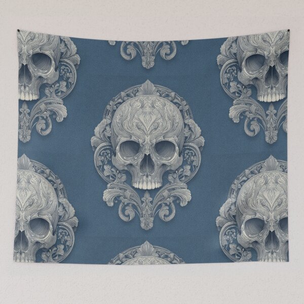 Item preview, Art nouveau skull designed and sold by MendaciousMina.